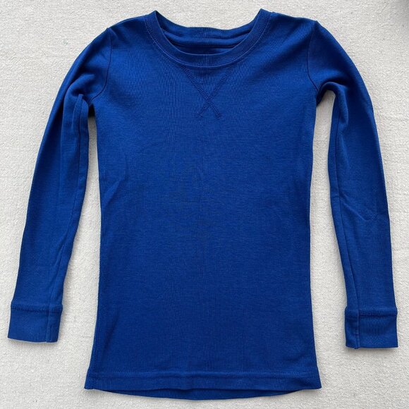 Primary Organic Long-Sleeve PJ Top & Pants, "Cobalt" Blue, Size 4-5, GUC - Picture 2 of 13